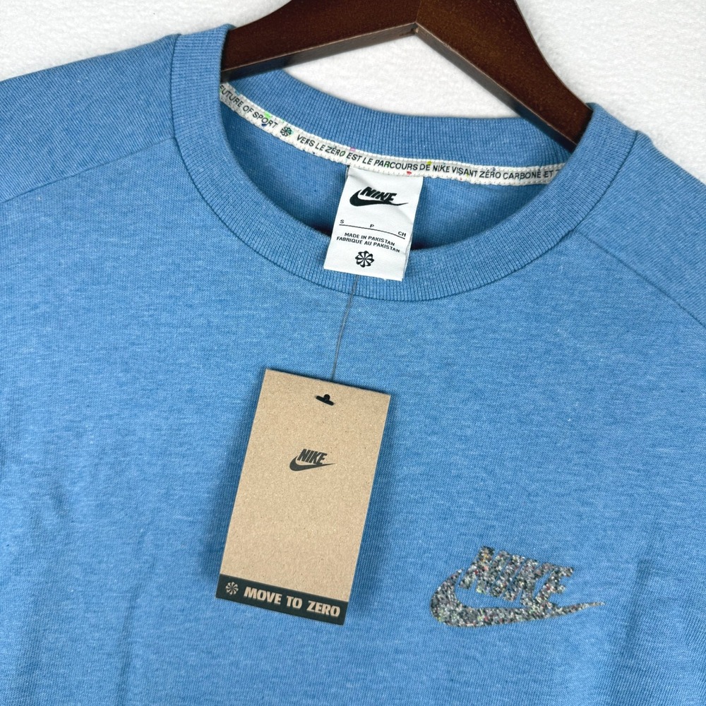 Nike T-Shirt Mens Small Blue Move To Zero Grind Logo Vented DM5637-469 NWT